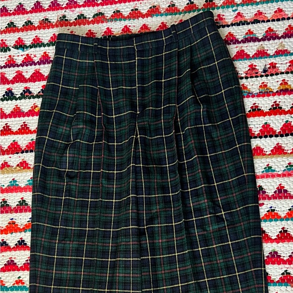 Polo Ralph Lauren Plaid Wool Twill Wide-leg Pant In Polo Tartan - Picture 3 of 5